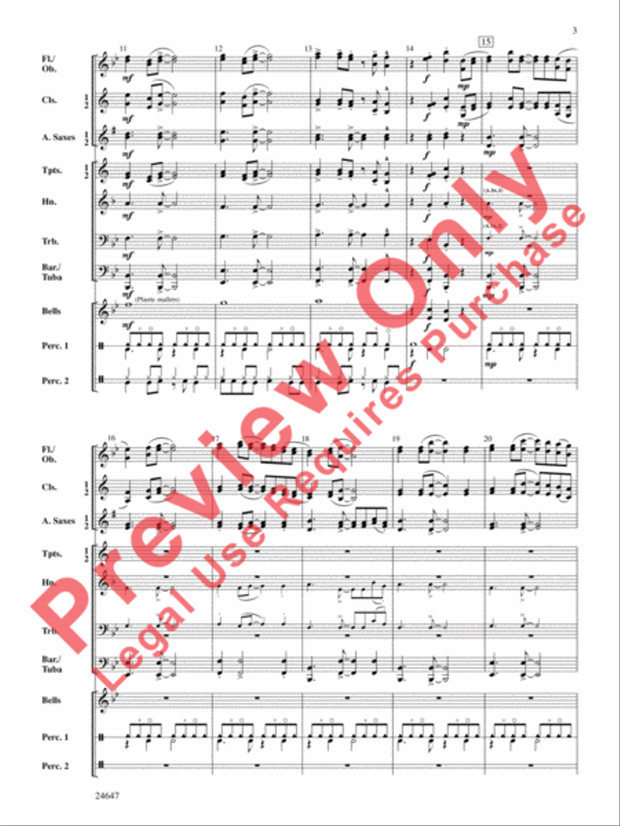 The Bermuda Triangle The Bermuda Triangle Concert Band scores gallery preview page 4