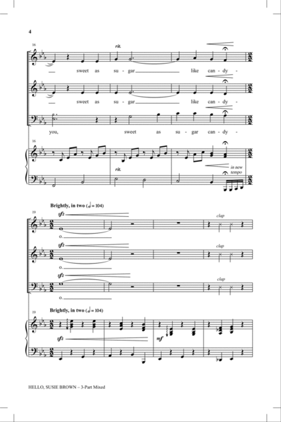 Hello, Susie Brown Hello, Susie Brown 3-Part scores gallery preview page 3