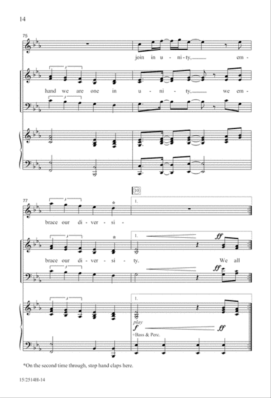 We All Smile in the Same Language 4-Part scores gallery preview page 14