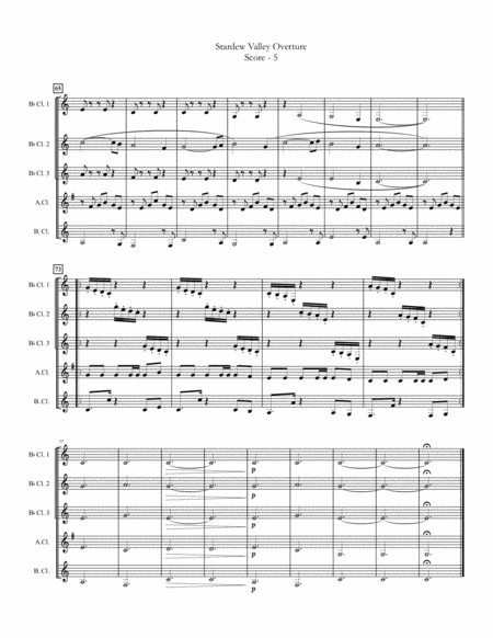 Stardew Valley Overture from Stardew Valley (for Clarinet Choir) image number null
