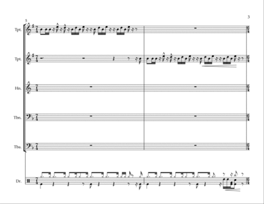 mars mars Brass Quintet scores gallery preview page 3