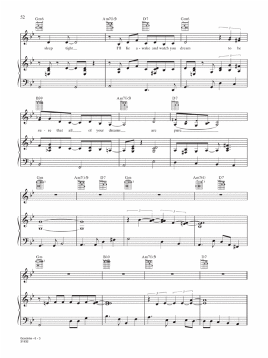 Goodnite Piano, Vocal, Guitar scores gallery preview page 3