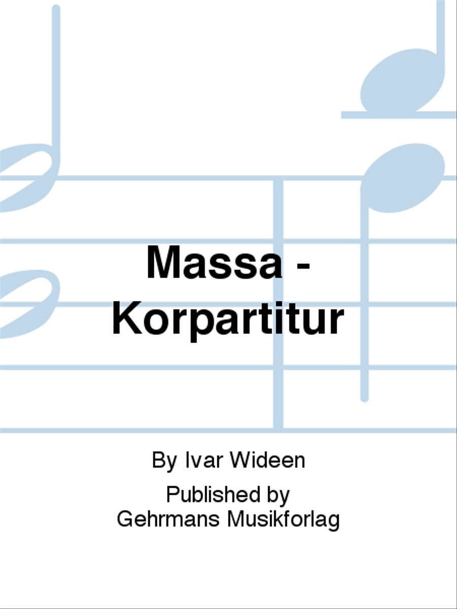 Massa - Korpartitur 4-Part scores gallery preview page 1