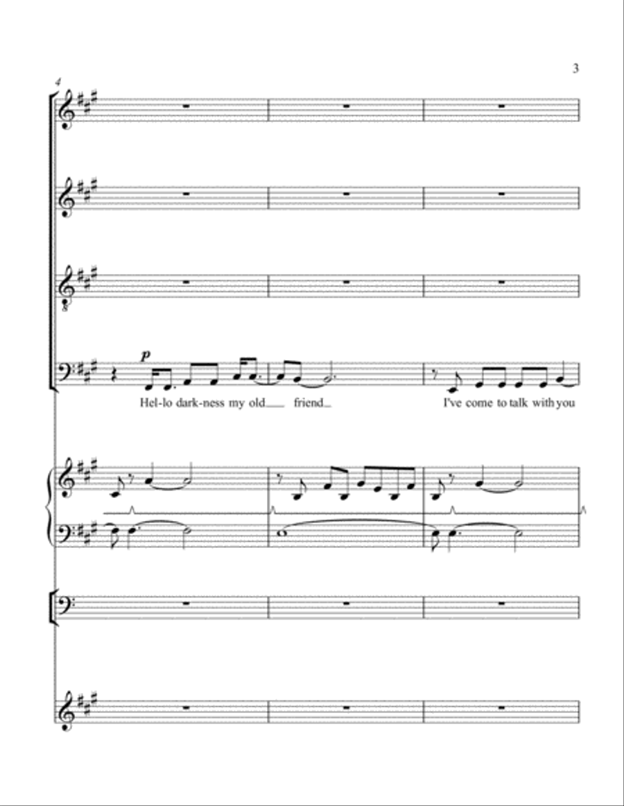 The Sound Of Silence Choir scores gallery preview page 3