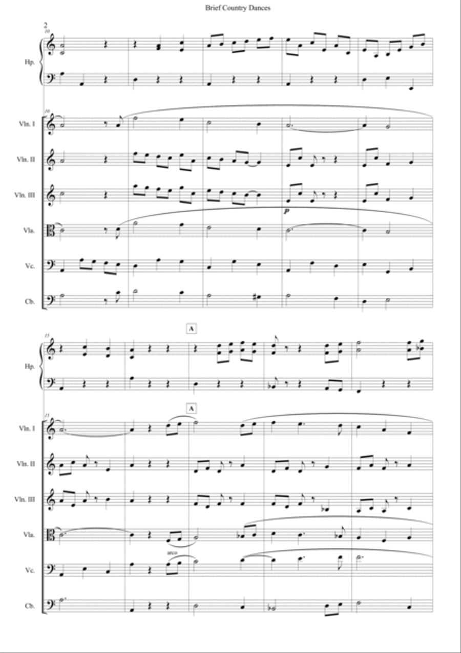 Brief Country Dances Small Ensemble scores gallery preview page 2