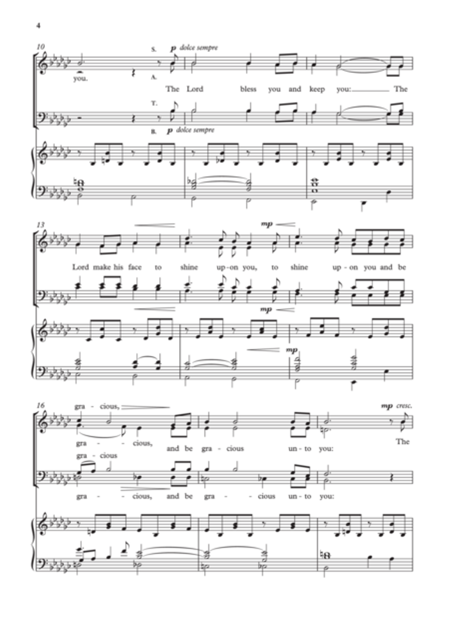 The Lord bless you and keep you 4-Part scores gallery preview page 3