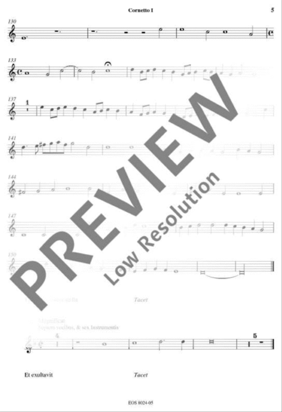 Vespro della Beata Vergine Cornet scores gallery preview page 6