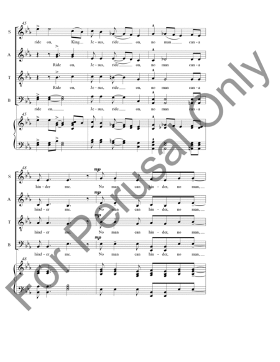 Ride On, King Jesus! 4-Part scores gallery preview page 10