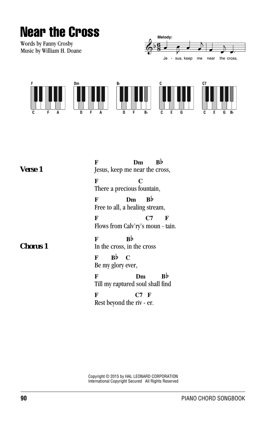 Near The Cross Near The Cross Piano scores gallery preview page 1