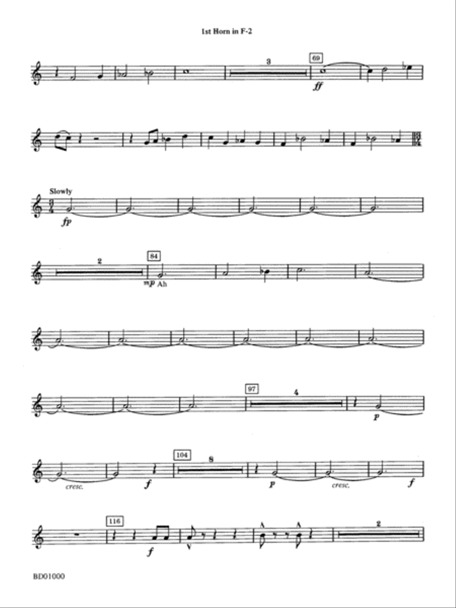 Chant Rituals: 1st F Horn Concert Band scores gallery preview page 2