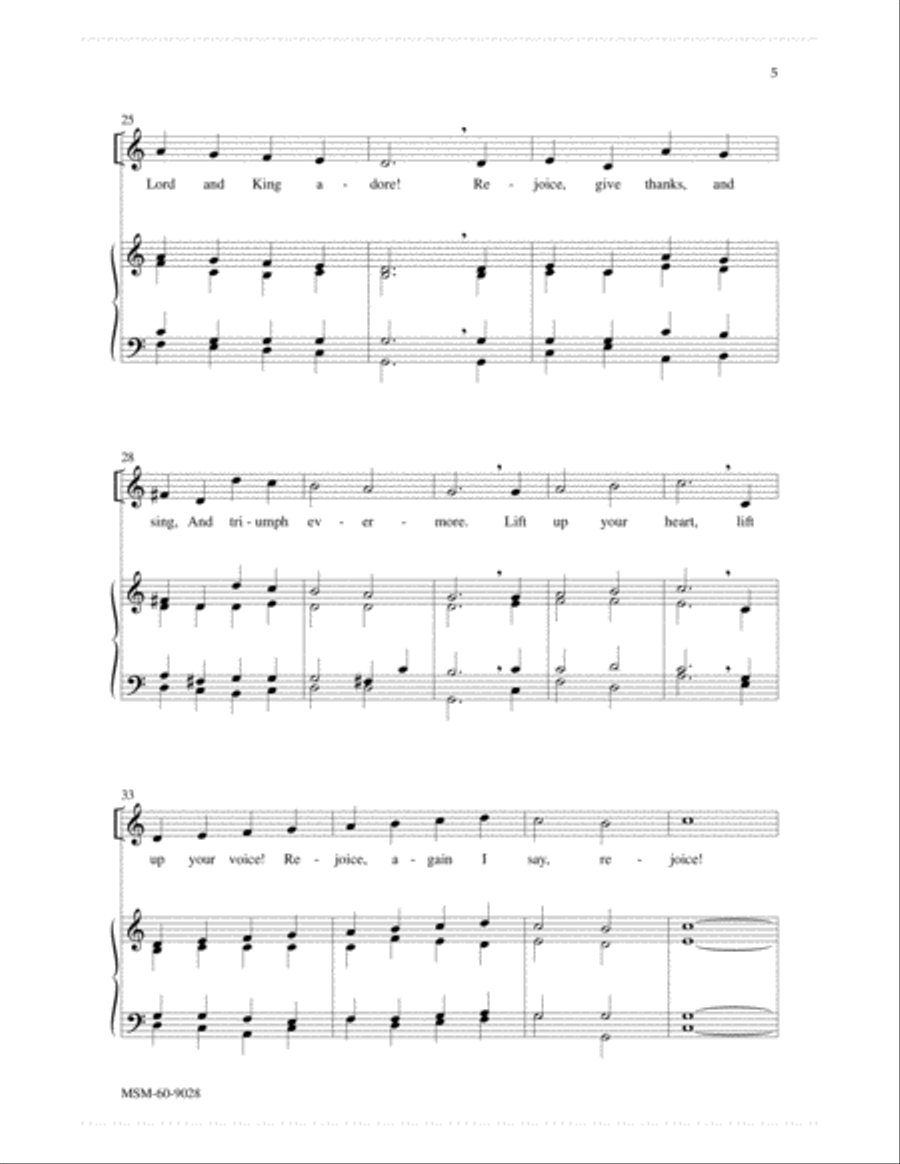 Rejoice, the Lord is King! 4-Part scores gallery preview page 4