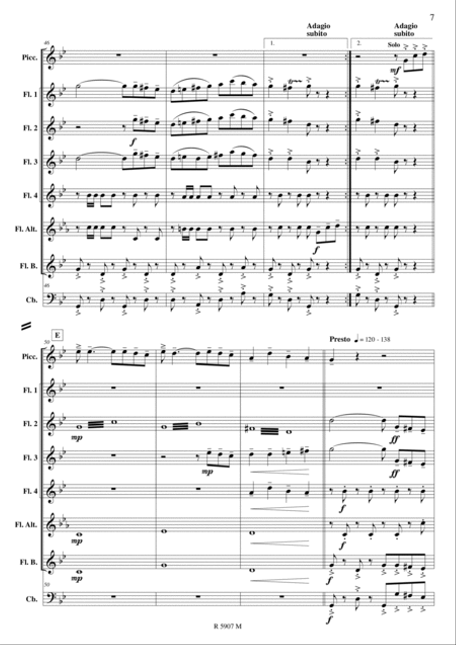 Bella ciao Bella ciao Flute scores gallery preview page 8