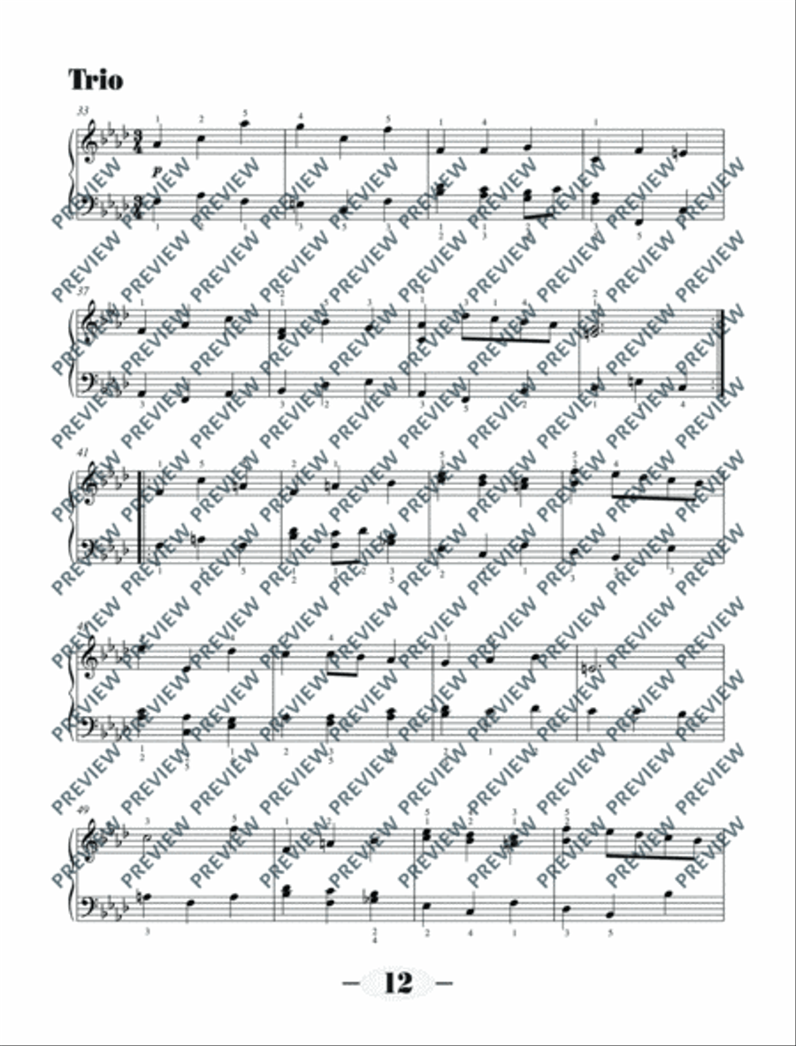 Wassermusik & Feuerwerksmusik Piano Solo scores gallery preview page 13