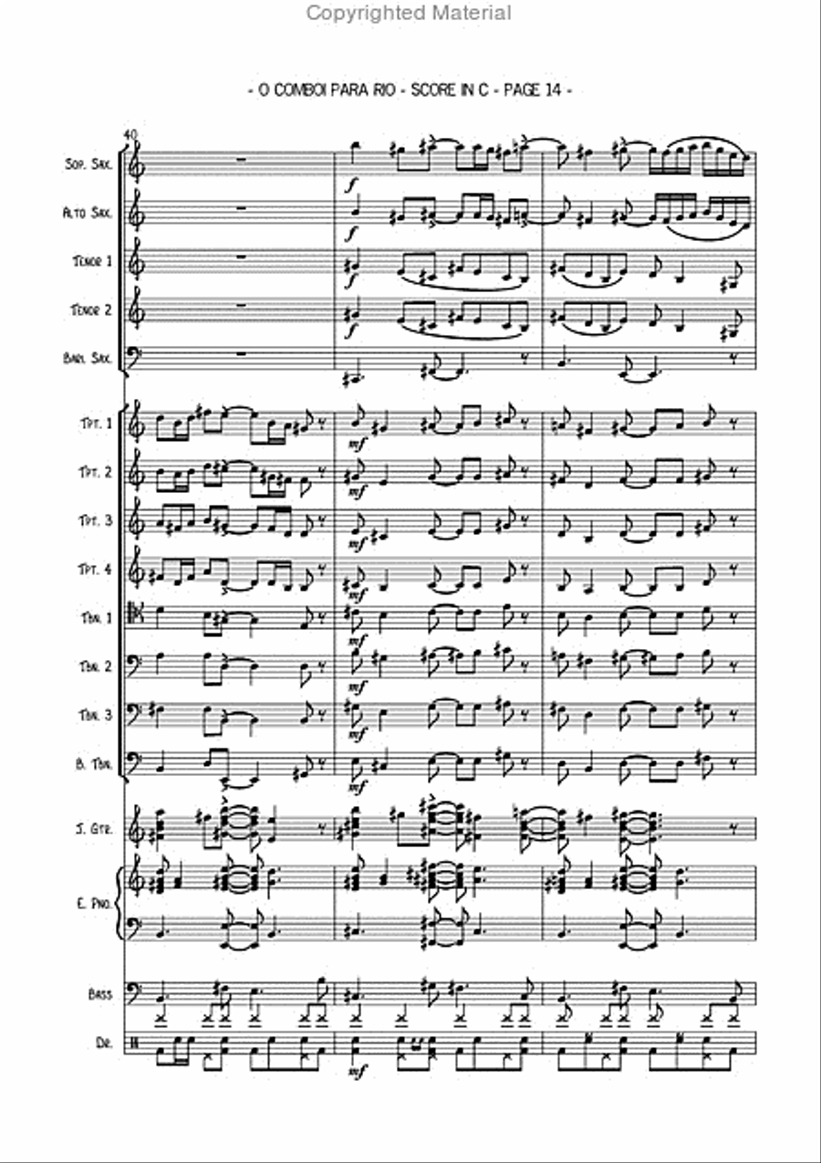O comboi para rio Jazz Ensemble scores gallery preview page 15