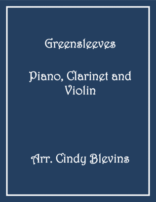 Book cover for Greensleeves, for Piano, Clarinet and Violin