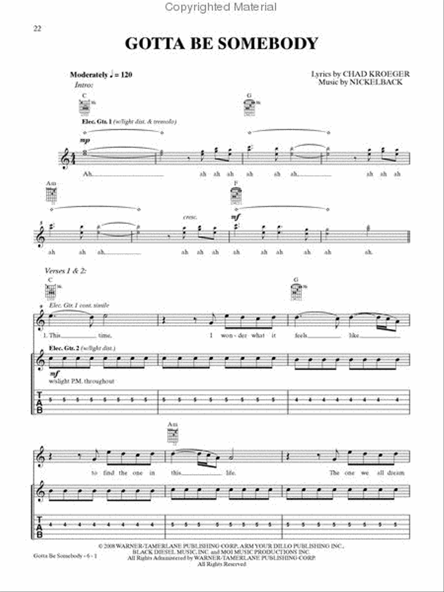 Nickelback - Dark Horse Nickelback - Dark Horse Electric Guitar scores gallery preview page 2