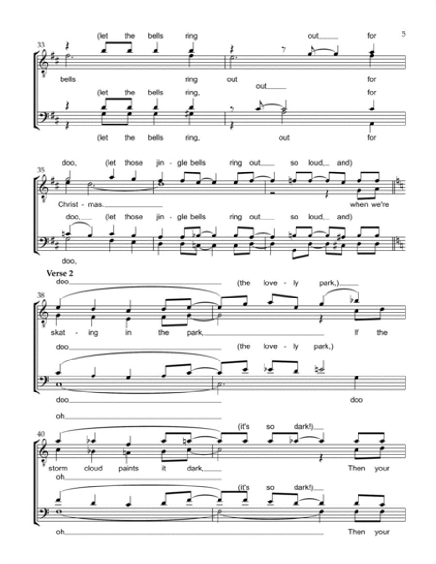 I Wish It Could Be Christmas Every Day TTBB scores gallery preview page 5