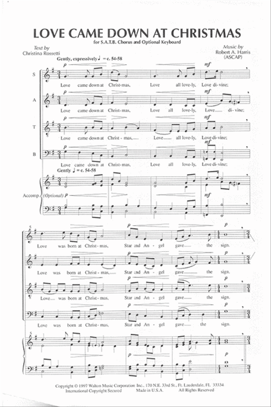 Love Came Down at Christmas 4-Part scores gallery preview page 2