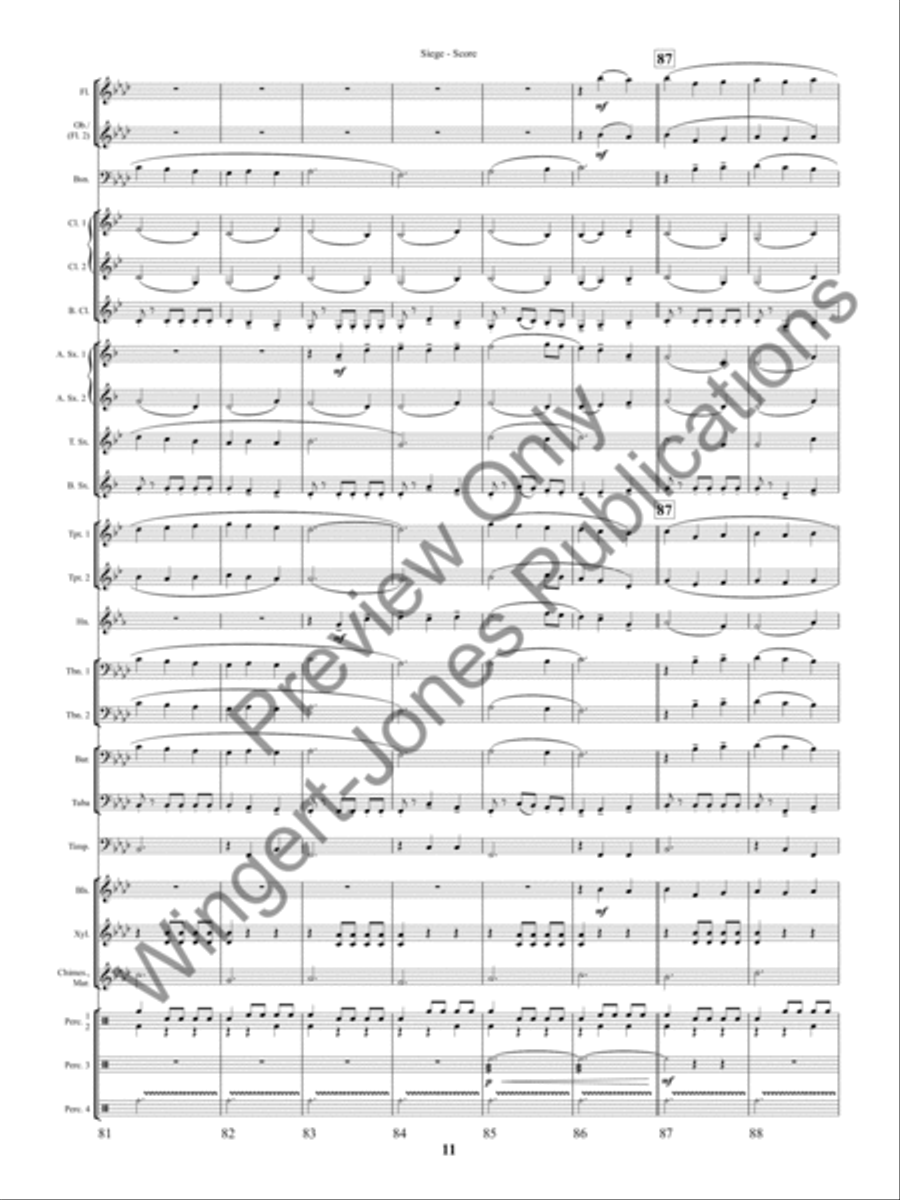 Siege (Score) Concert Band scores gallery preview page 14