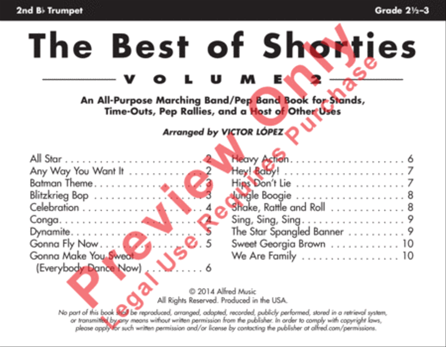 The Best of Shorties, Volume 2 Marching Band scores gallery preview page 2