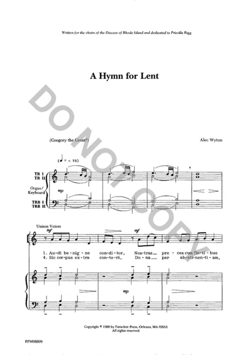 A Hymn for Lent