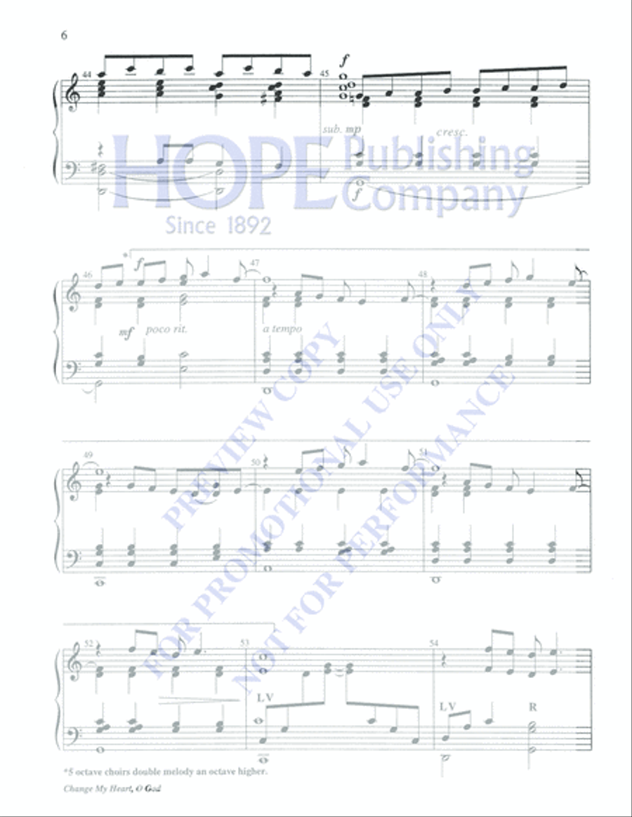 Change My Heart, O God 5-Octaves scores gallery preview page 6