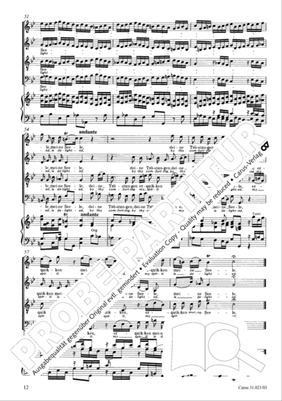 Lord my God, my heart and soul were sore distressed (Ich hatte viel Bekummernis) STB scores gallery preview page 13