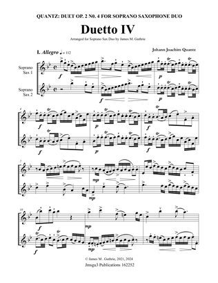 Quantz: Duetto Op. 2 No. 4 for Soprano Sax Duo
