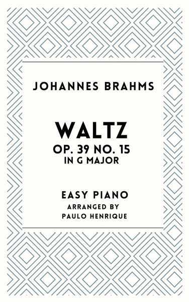 Waltz Opus 39 N°15 in G Major image number null