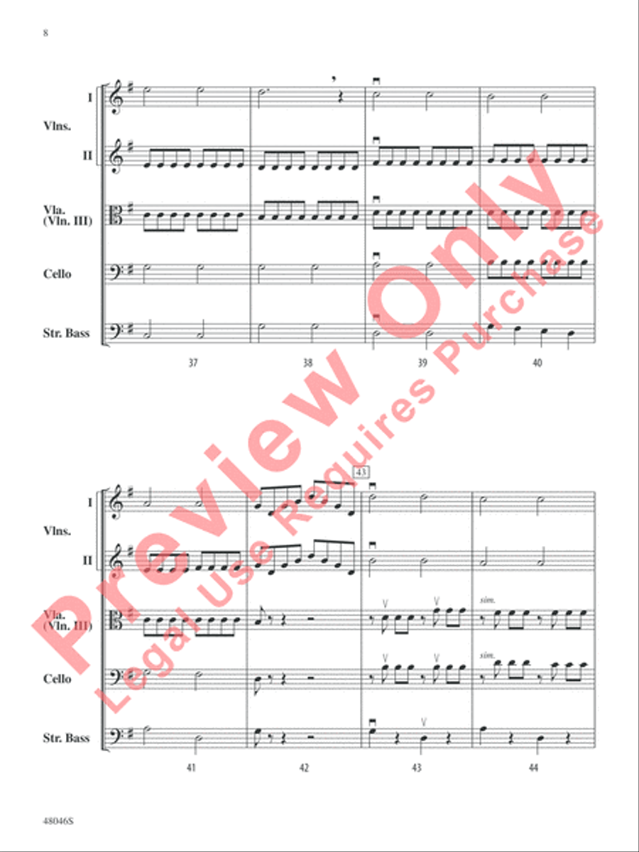 Mozart and Company String Orchestra scores gallery preview page 9