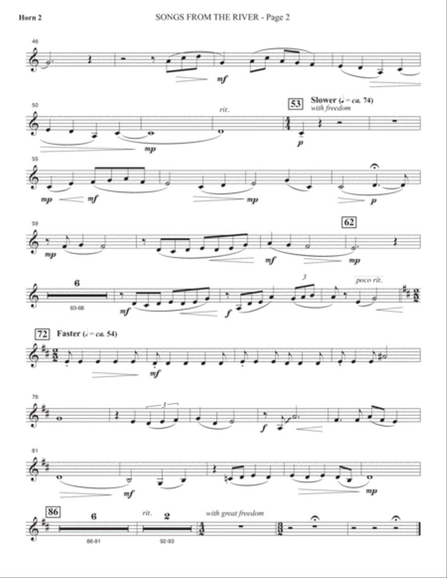 Sacred Places - F Horn 2 Choir scores gallery preview page 3