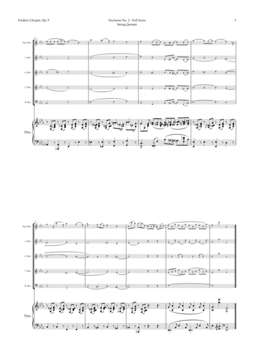 Nocturne by Chopin for Recorder Quintet and Piano image number null