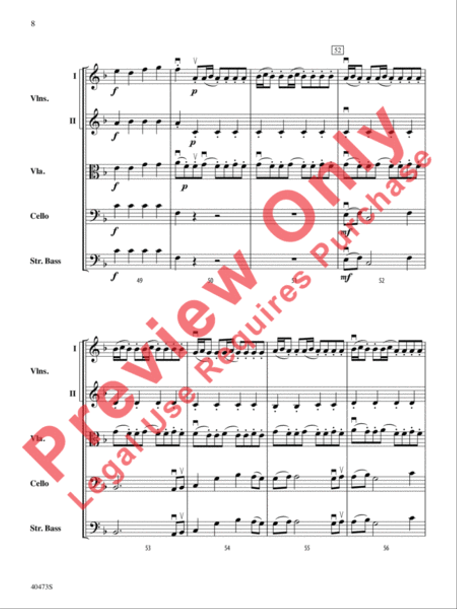 Across the Wind String Orchestra scores gallery preview page 9
