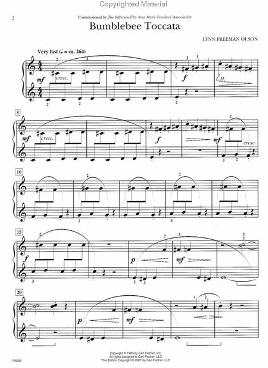 Bumblebee Toccata Easy Piano scores gallery preview page 2