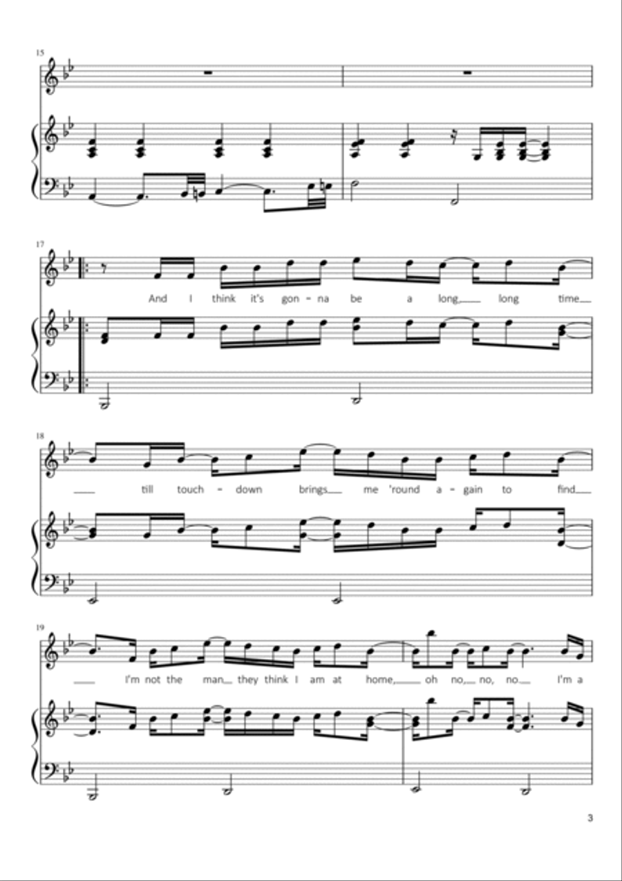 Rocket Man (I Think It's Gonna Be A Long Long Time) Voice scores gallery preview page 3