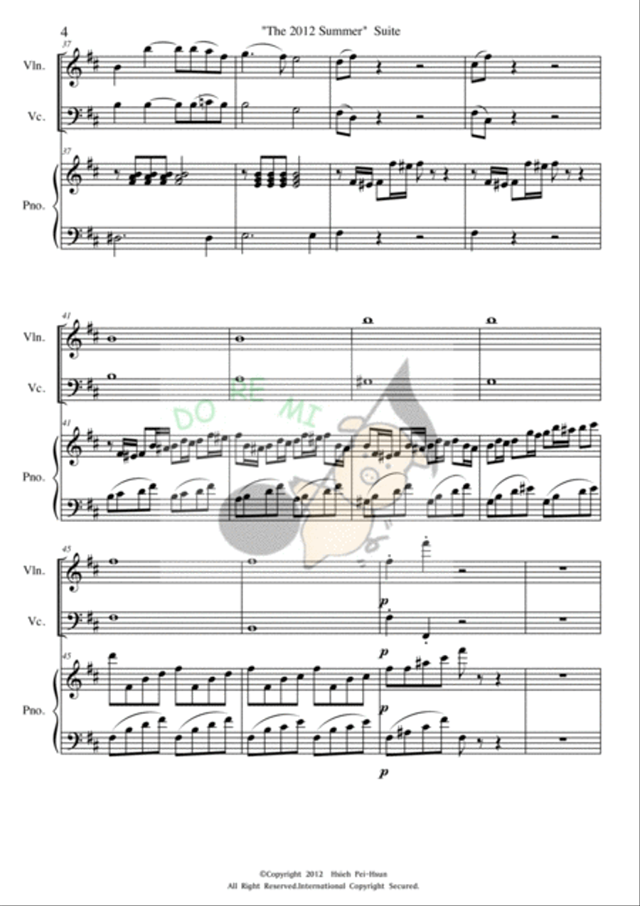 My 2012 Summer-Piano Trio for Young Musicians Piano Trio scores gallery preview page 4