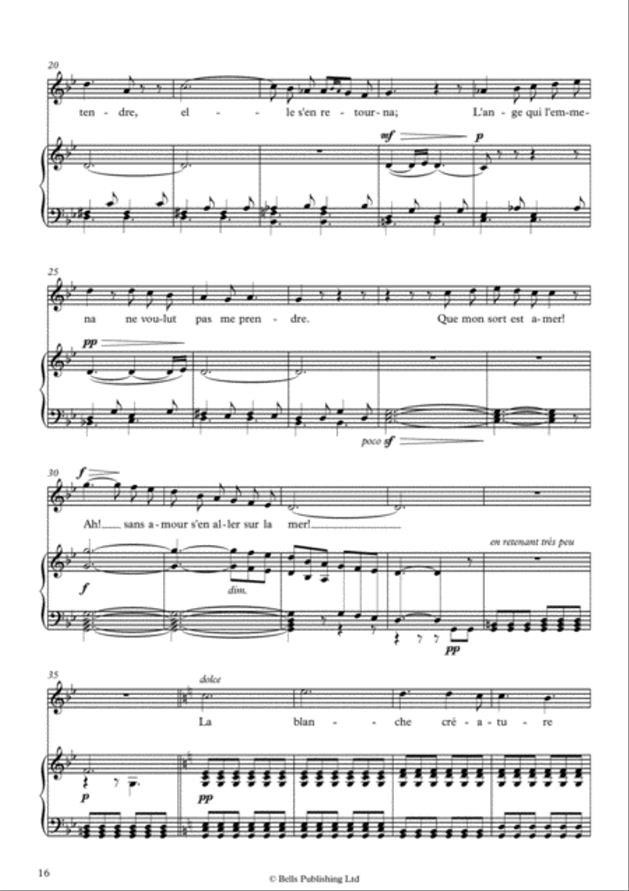 Sur les lagunes (Lamento), Op. 7 No. 3 (G minor) Voice Solo scores gallery preview page 2