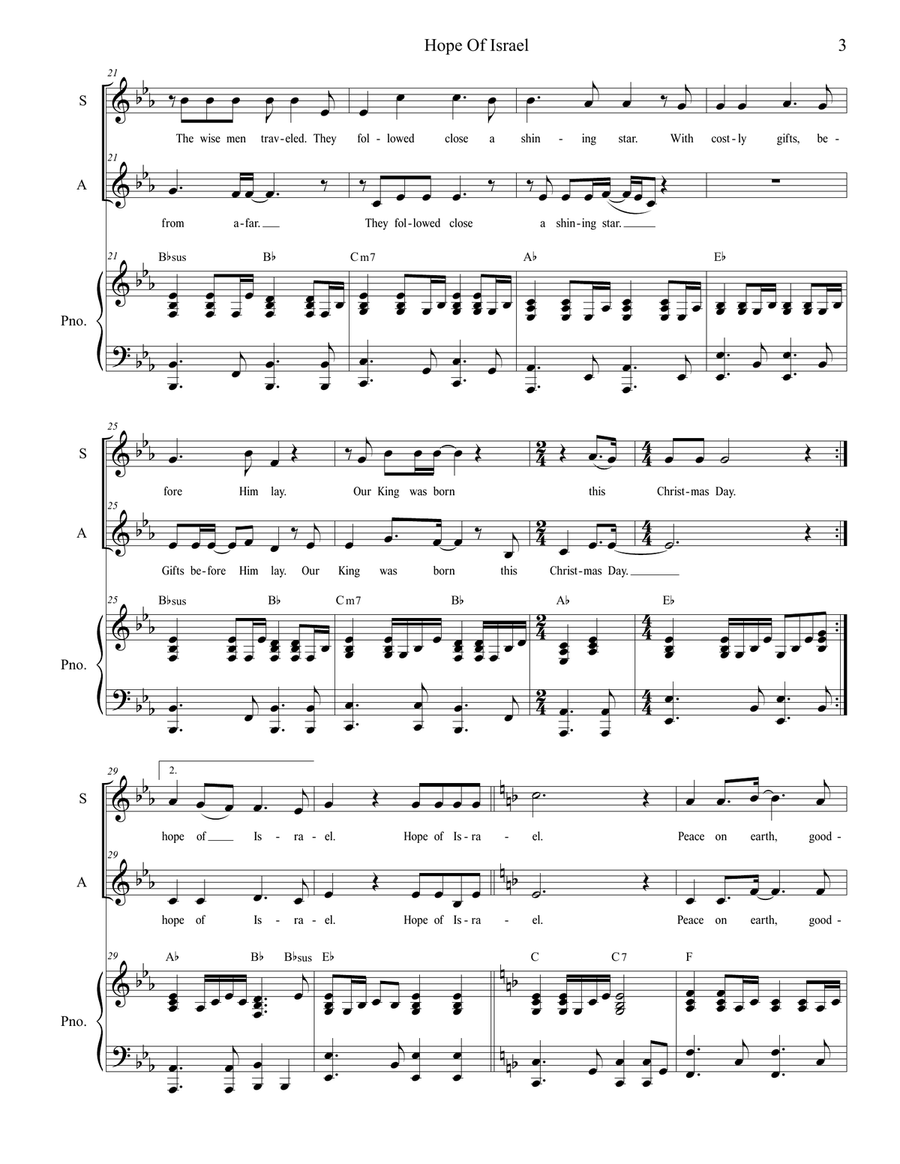 Hope Of Israel Alto Voice scores gallery preview page 3