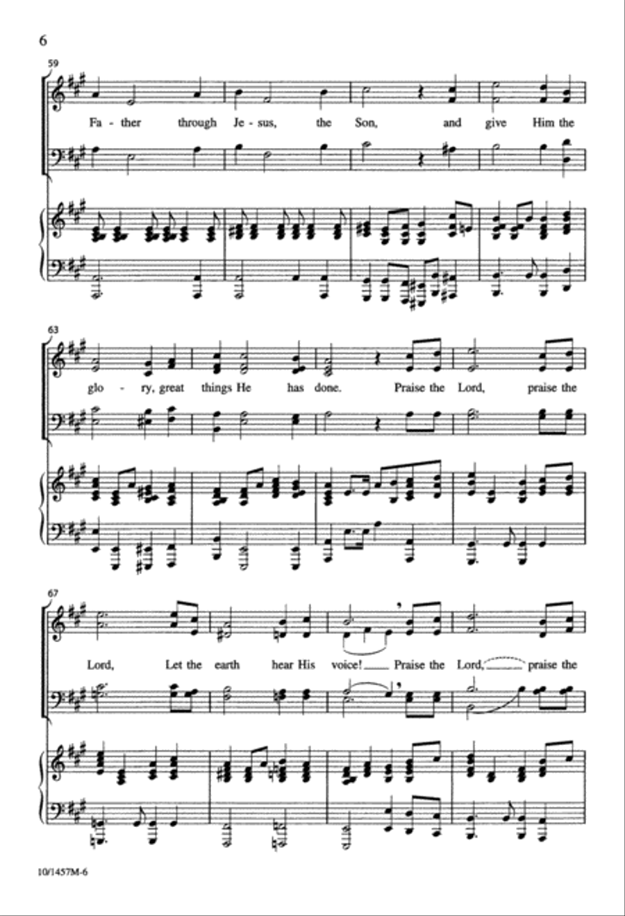 Unto God, Be Glory Divisi scores gallery preview page 6