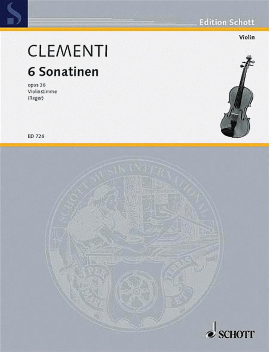 Piano Sonatinas 6 Arr. Violin Violin scores gallery preview page 1