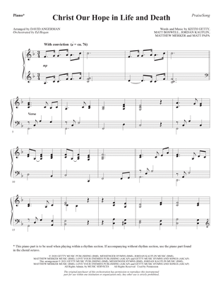Christ Our Hope In Life And Death (arr. David Angerman) - Piano