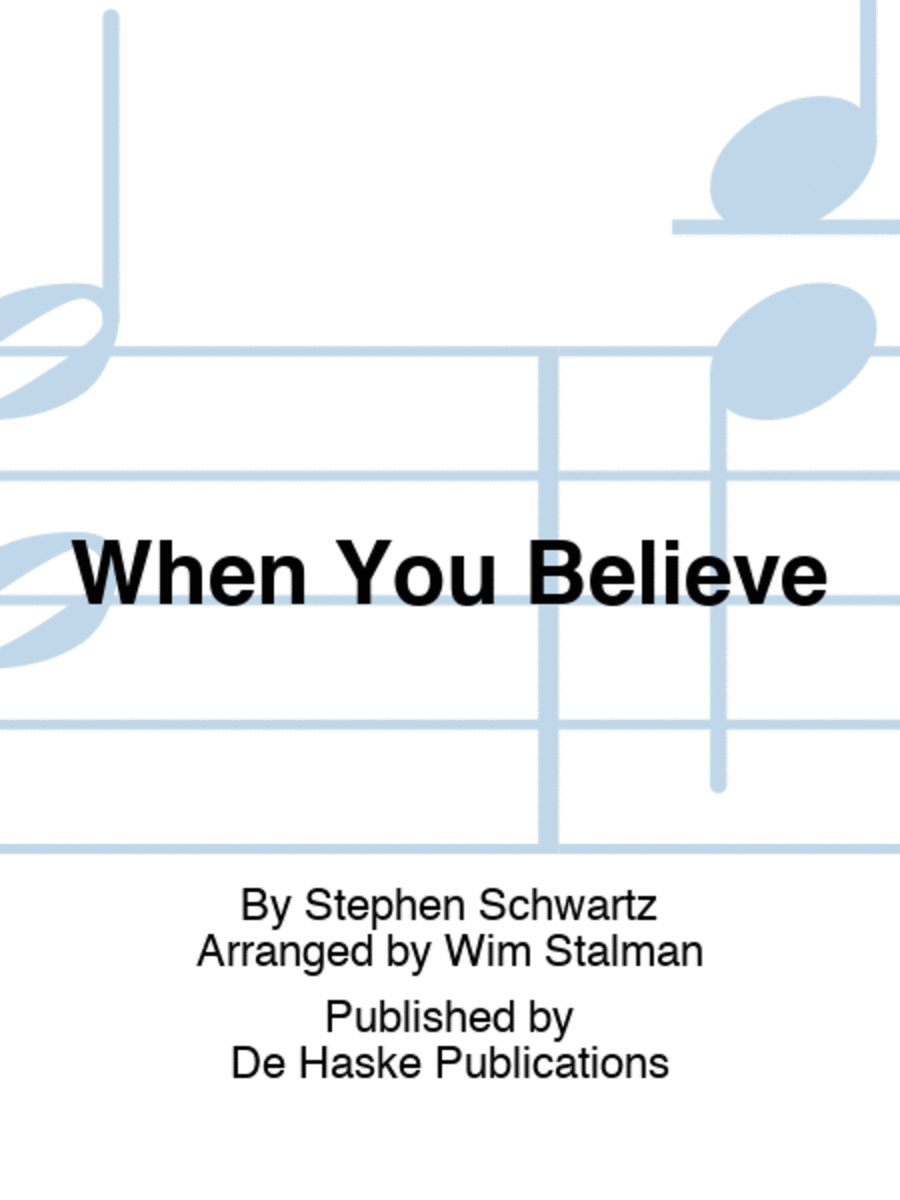 When You Believe Concert Band scores gallery preview page 1