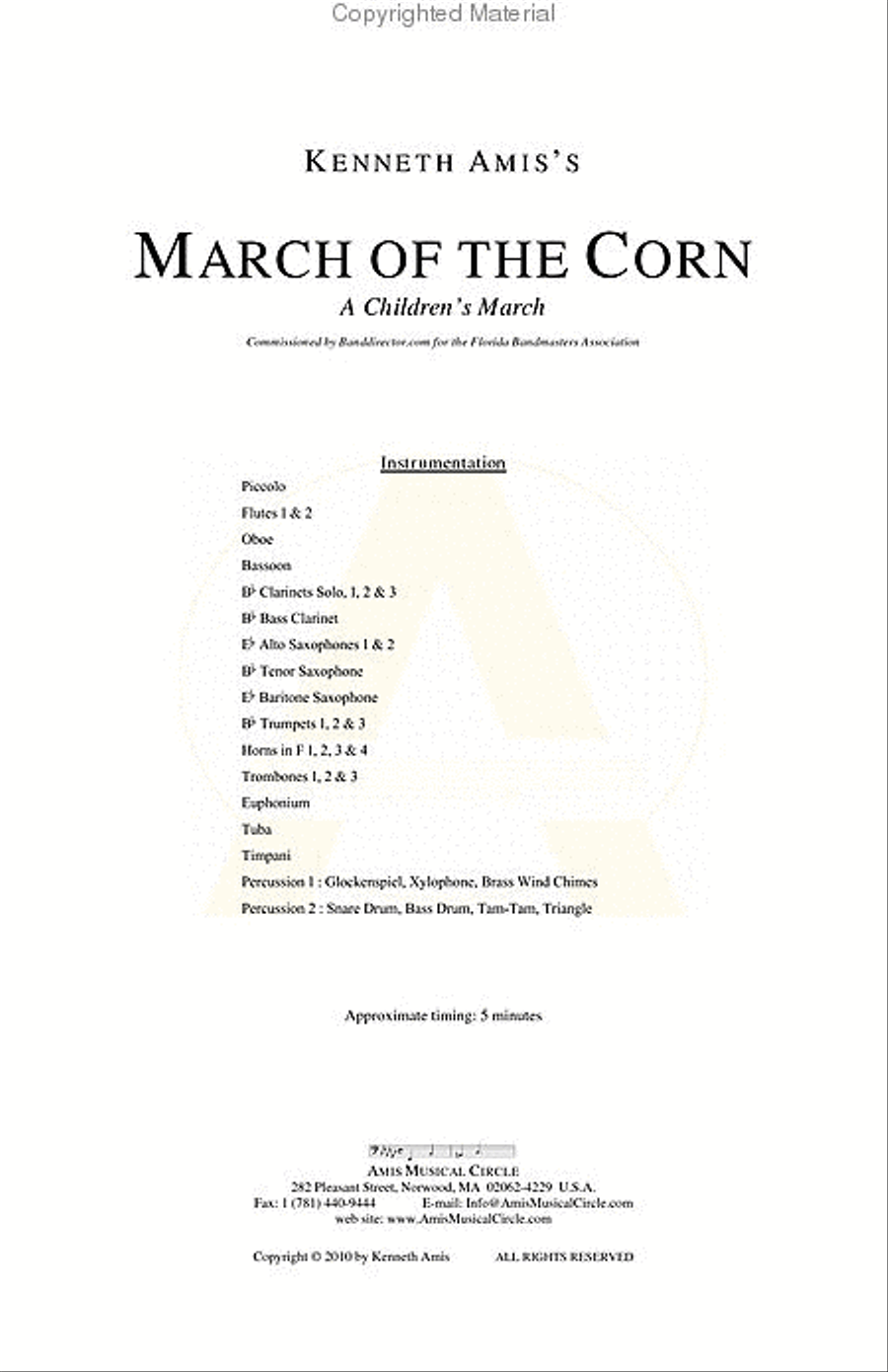 March of the Corn Concert Band scores gallery preview page 2