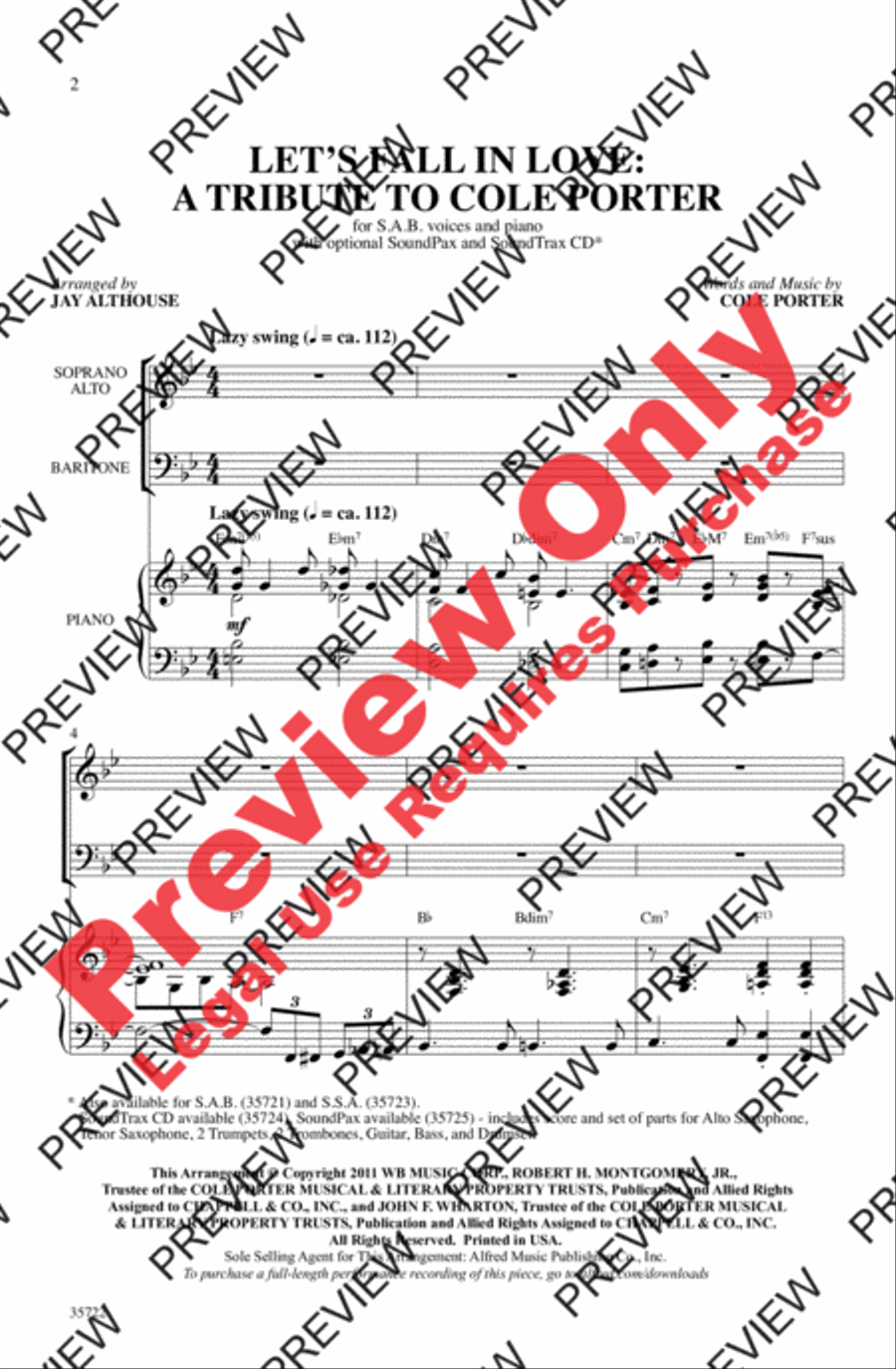 Let's Fall in Love 3-Part scores gallery preview page 2