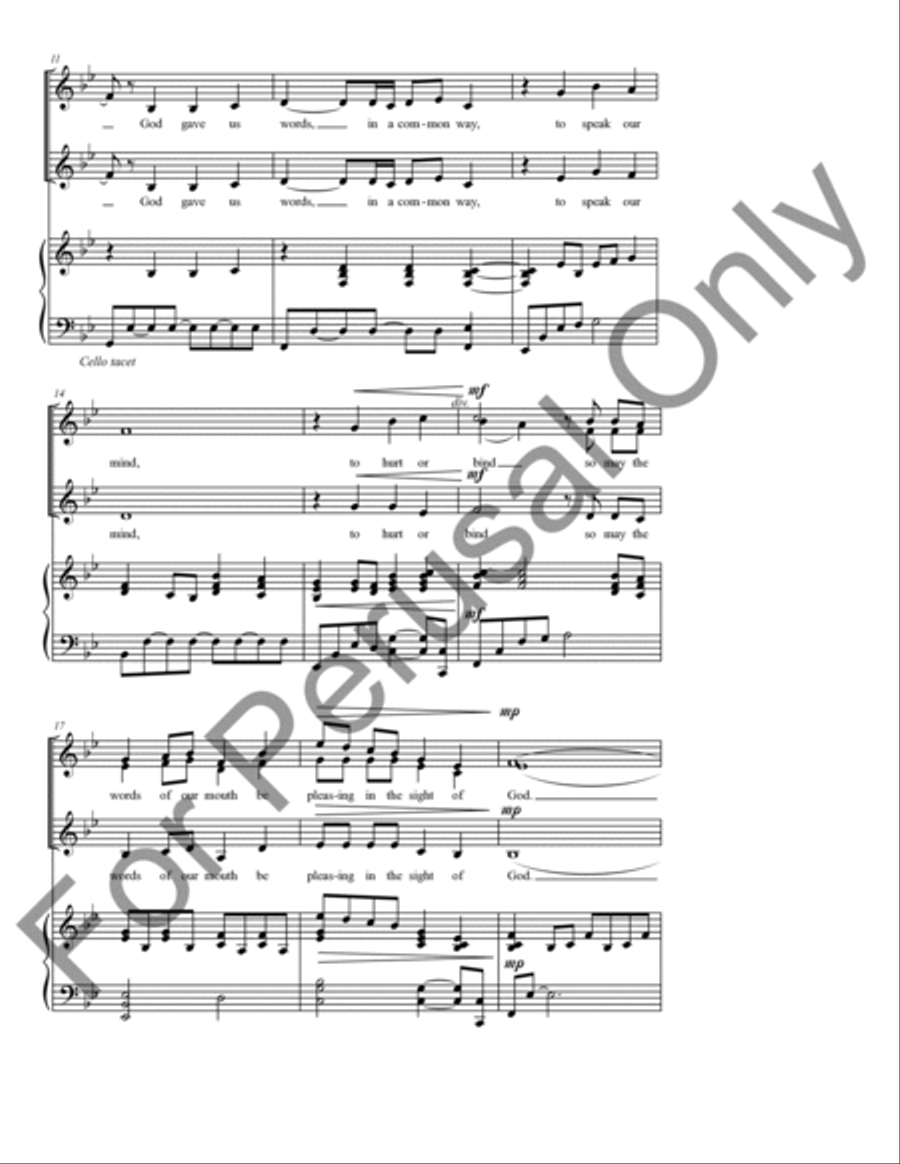 And God Gave Music And God Gave Music SSAA scores gallery preview page 3