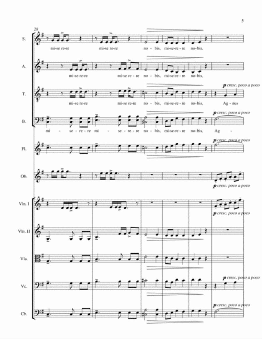 Agnus Dei Agnus Dei 4-Part scores gallery preview page 5