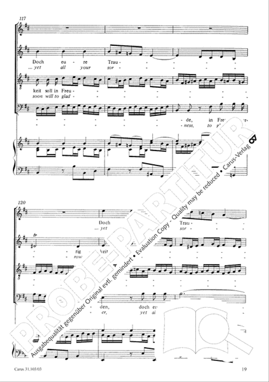 You shall be weeping and crying (Ihr werdet weinen und heulen) 4-Part scores gallery preview page 20