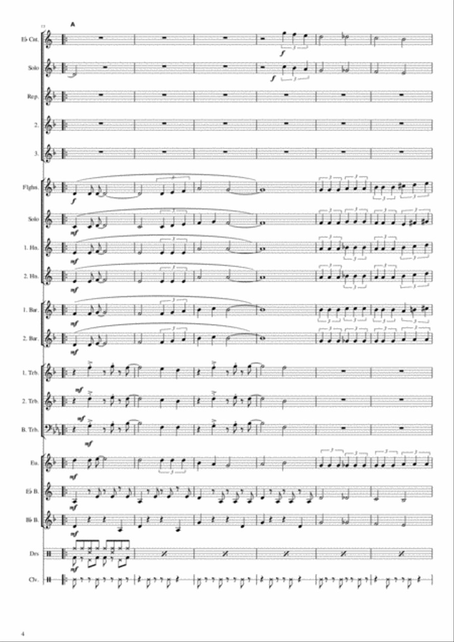 Besame Mucho (Kiss Me Much) Brass Ensemble scores gallery preview page 4