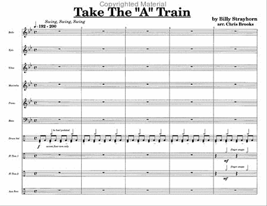 Take The A Train Percussion Ensemble scores gallery preview page 2