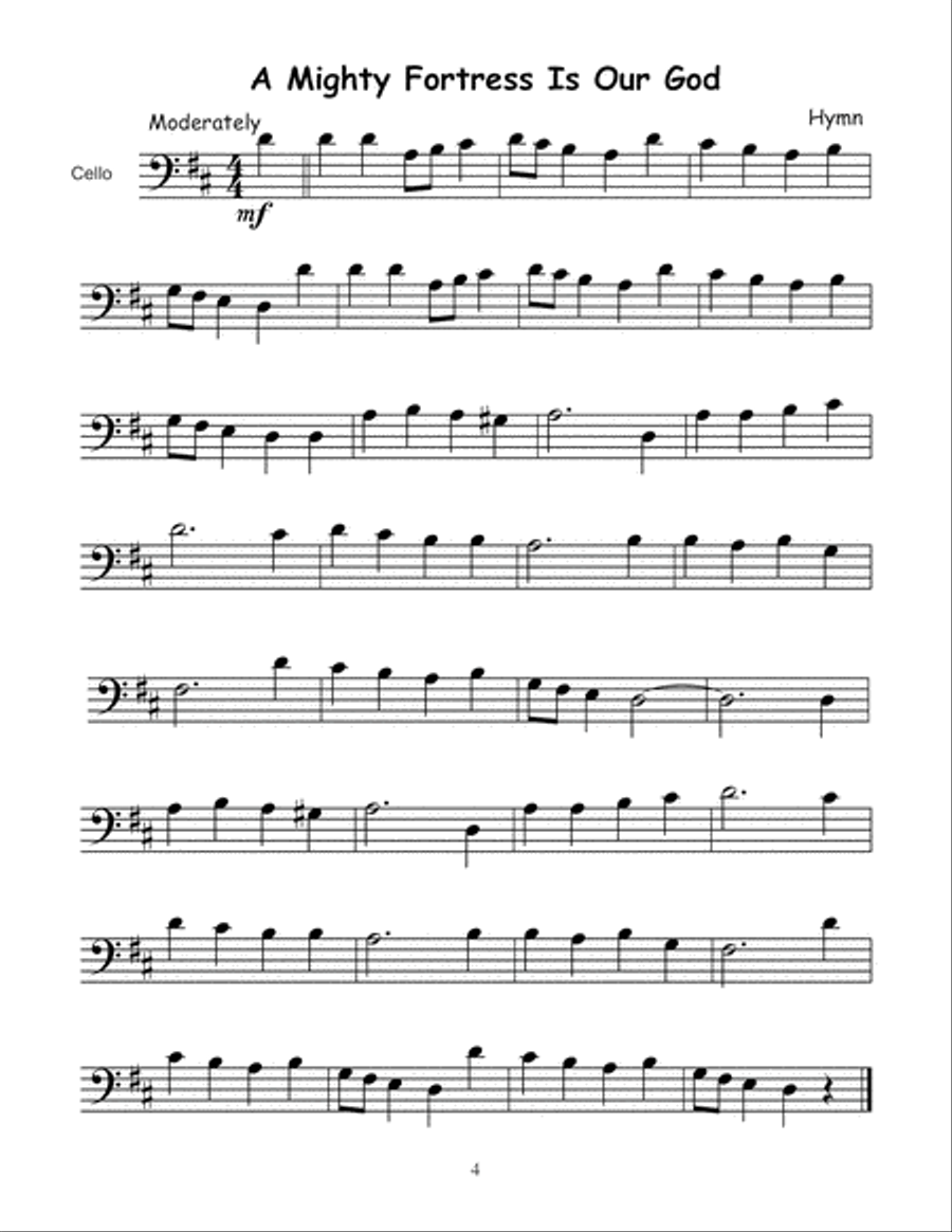 101 Easy Songs for Cello Cello scores gallery preview page 5